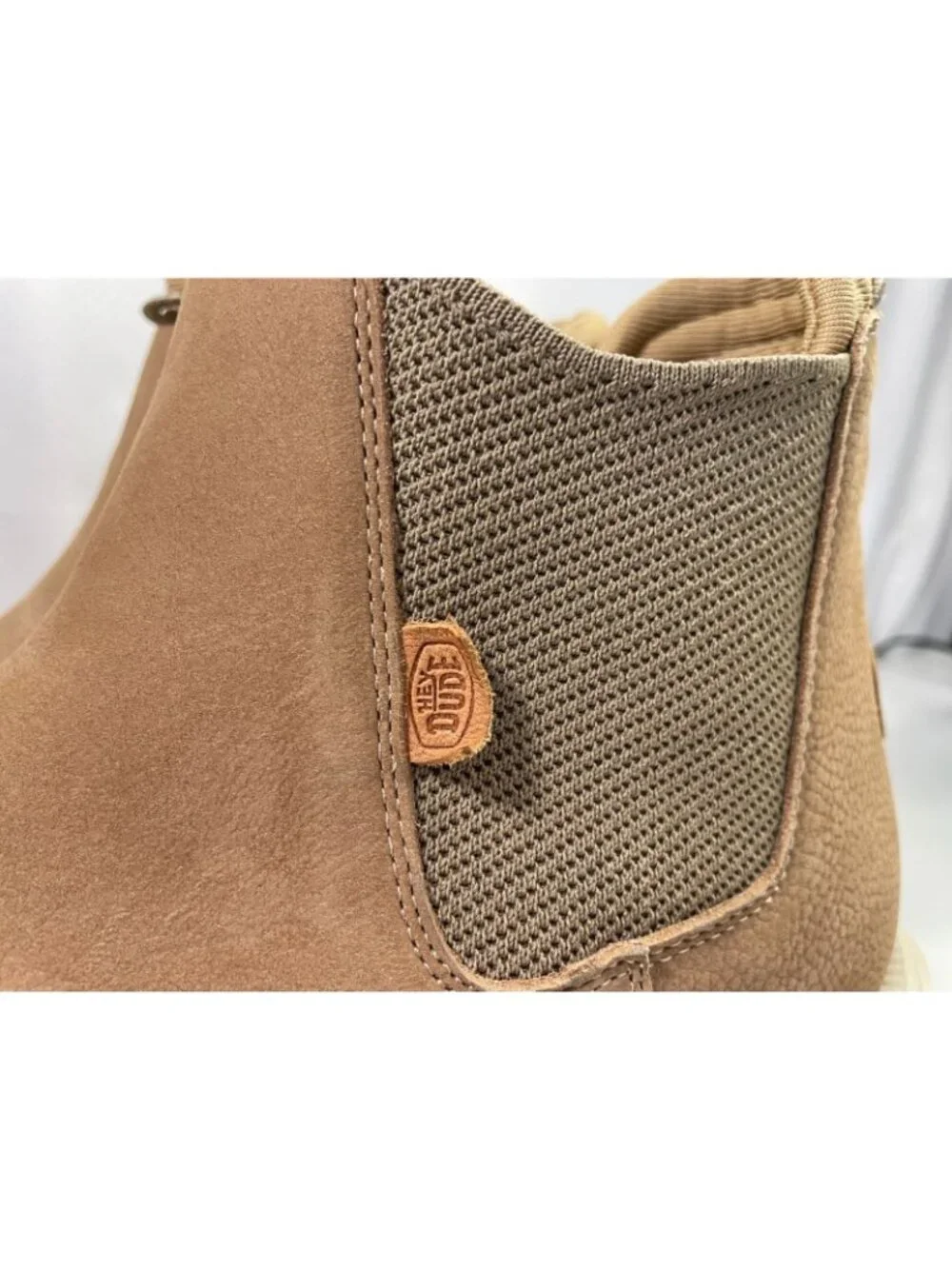 Hey Dude Branson Chelsea Ankle Boots sz 15 Walnut Leather Pull On Preppy Casual